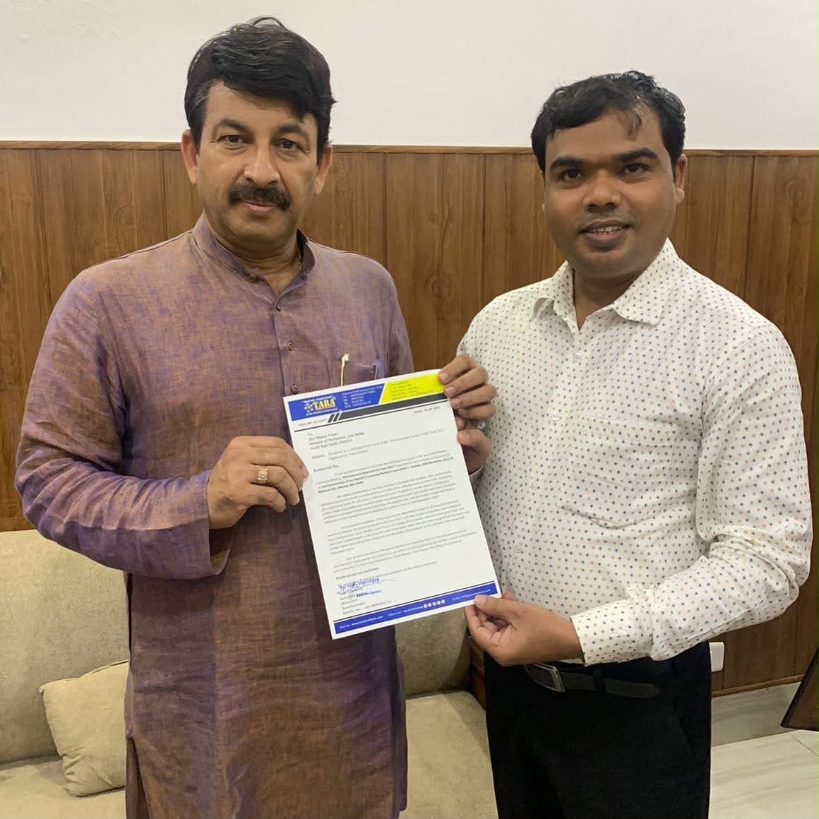 Manoj Tiwari, Member of Parliament | Actor, Singer & Public Figure, during an interaction with Tara Institute